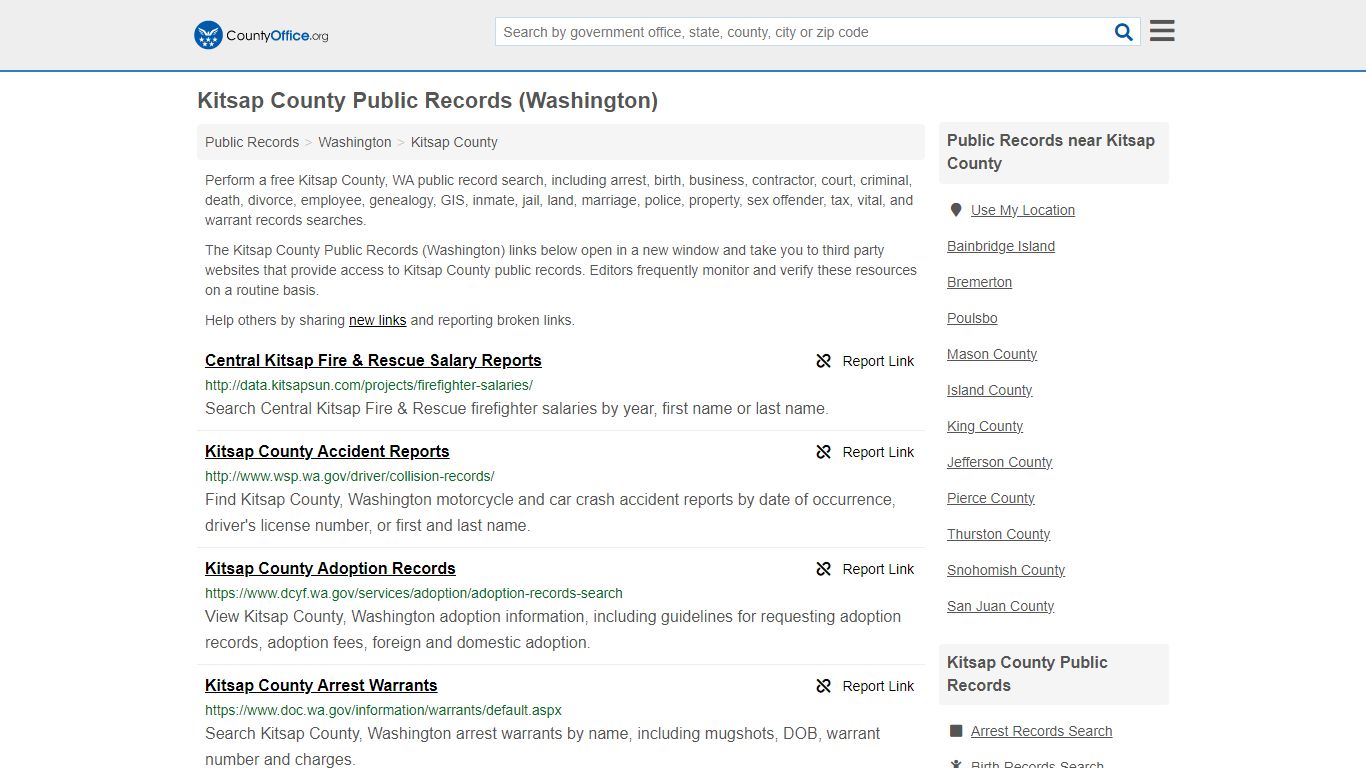 Public Records - Kitsap County, WA (Business, Criminal, GIS, Property ...